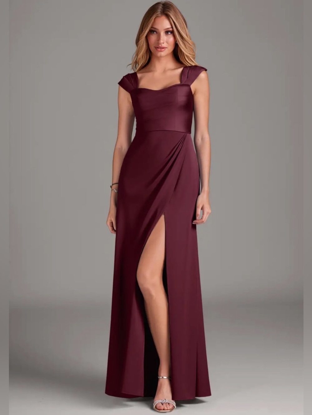 Stretch Satin A-Line Formal Dress/ Gown w/ Sweetheart Neckline Boning Sz 20